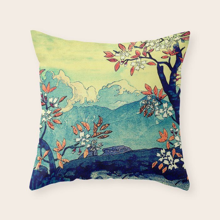 High Views at Tenko - Nature Landscape Throw Pillow Gallery Image 1