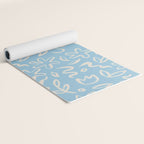 Hand drawn flower nature art pattern Yoga Mat Gallery Image 2