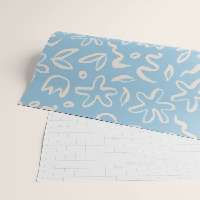Hand drawn flower nature art pattern Wrapping Paper Gallery Image 2