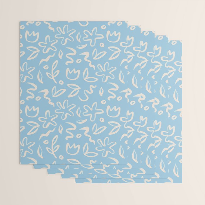 Hand drawn flower nature art pattern Wrapping Paper Gallery Image 3