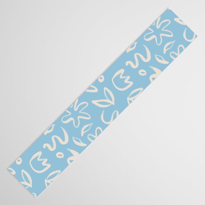 Hand drawn flower nature art pattern Table Runner Gallery Image 3