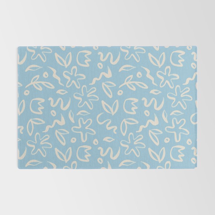 Hand drawn flower nature art pattern Rug Gallery Image 2