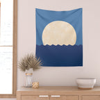Moonrise Night Sky Wall Tapestry Gallery Image 2