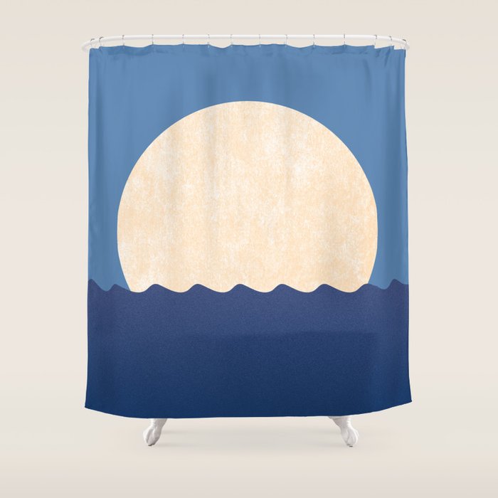 Moonrise Night Sky Shower Curtain Gallery Image 1