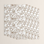 Toile de Jouy Modern Vintage Summer Picnic Girls Brown & White Wrapping Paper Gallery Image 3