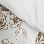 Toile de Jouy Modern Vintage Summer Picnic Girls Brown & White Comforter Gallery Image 4