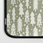 Boho Winter Trees . Lush Green Laptop Sleeve Gallery Image 3