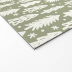 Boho Winter Trees . Lush Green Welcome Mat Gallery Image 2