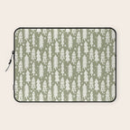 Boho Winter Trees . Lush Green Laptop Sleeve Gallery Image 1