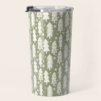 Boho Winter Trees . Lush Green Travel Mug Gallery Image 3