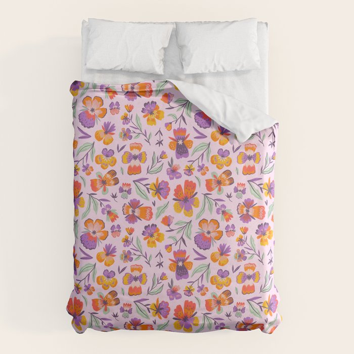Pansies Duvet Cover