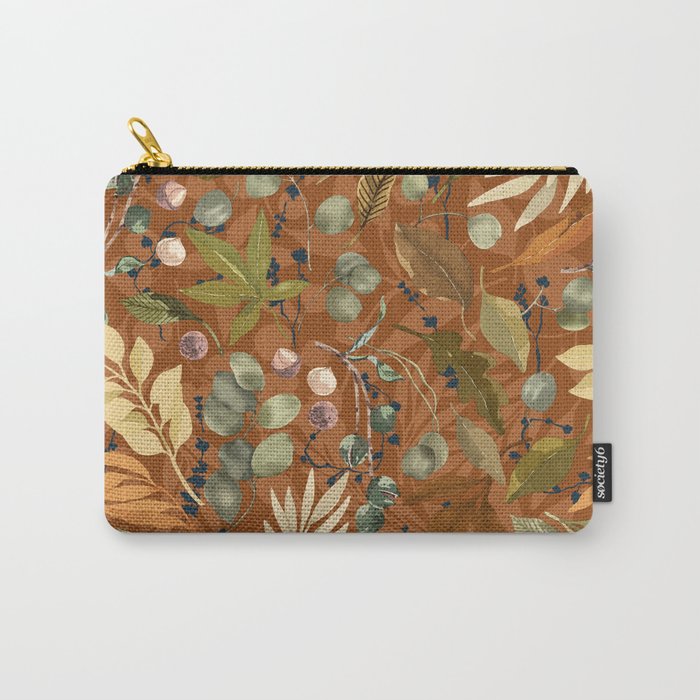 Autumn leafy wild forest B Carry All Pouch Gallery Image 1