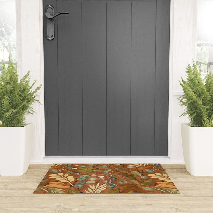 Autumn leafy wild forest B Welcome Mat Gallery Image 3