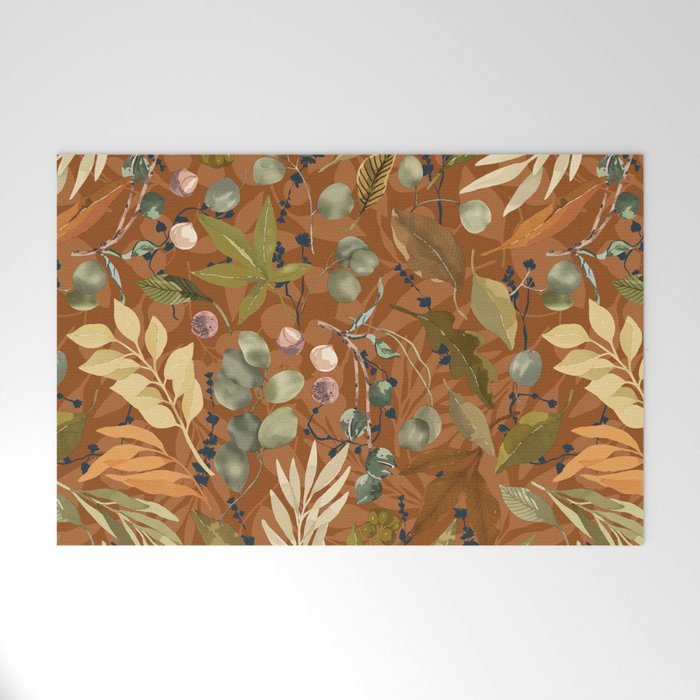 Autumn leafy wild forest B Welcome Mat Gallery Image 1