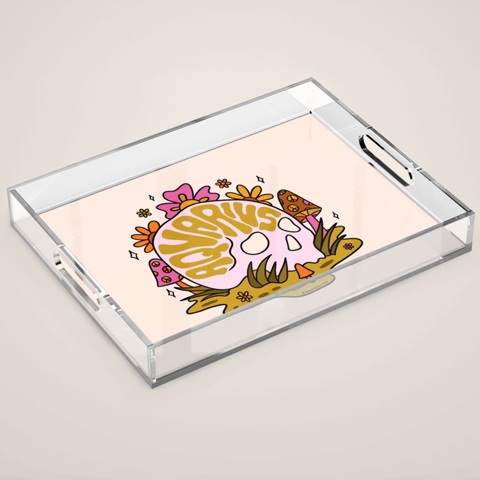 Aquarius Skull Acrylic Tray Gallery Image 1