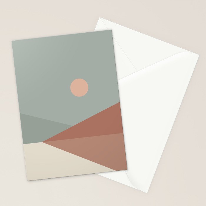 Geometric Landscape 04 Stationery Card Gallery Image 2