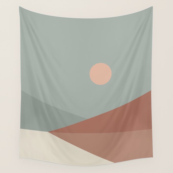 Geometric Landscape 04 Wall Tapestry Gallery Image 4