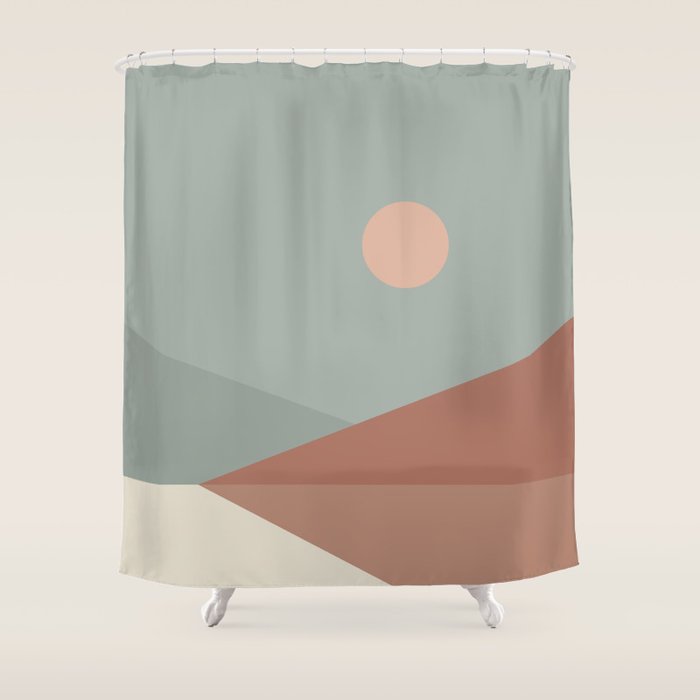 Geometric Landscape 04 Shower Curtain Gallery Image 1