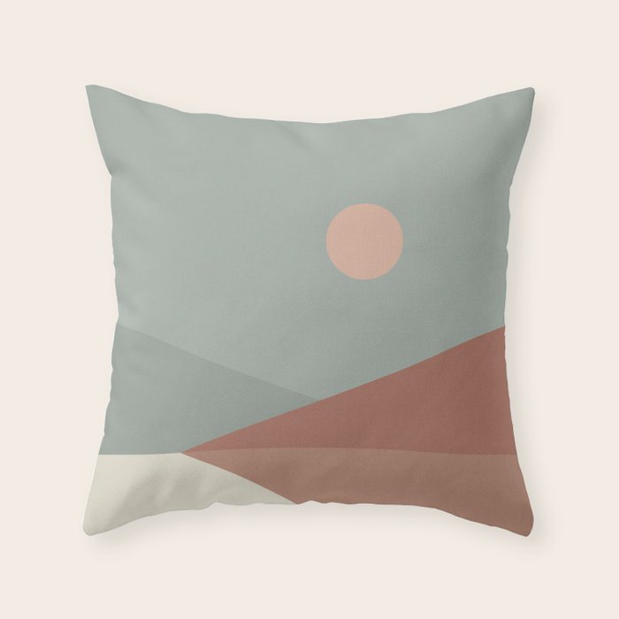 Geometric Landscape 04 Throw Pillow Gallery Image 6