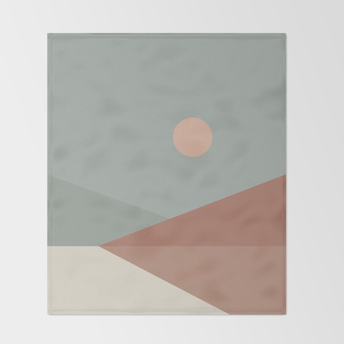 Geometric Landscape 04 Throw Blanket Gallery Image 2
