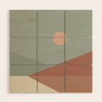 Geometric Landscape 04 Wood Wall Art Gallery Image 1
