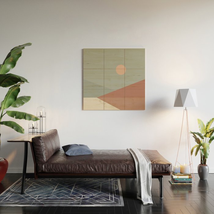 Geometric Landscape 04 Wood Wall Art Gallery Image 2