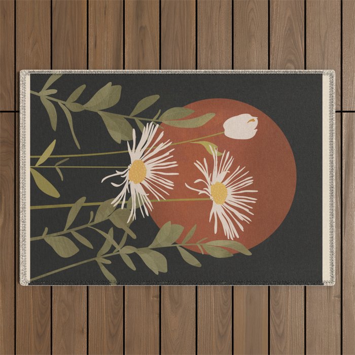 Abstract Florals 4 Outdoor Rug Gallery Image 1