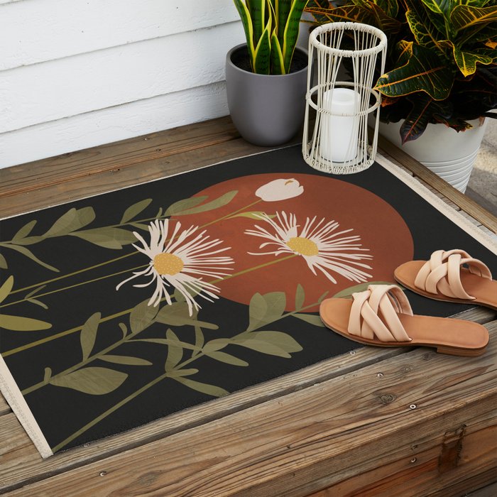 Abstract Florals 4 Outdoor Rug Gallery Image 2
