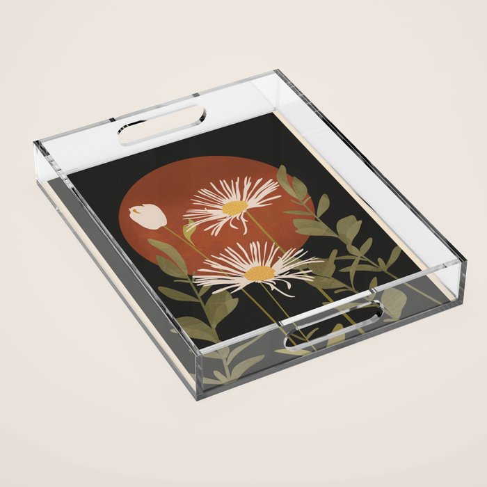 Abstract Florals 4 Acrylic Tray Gallery Image 1