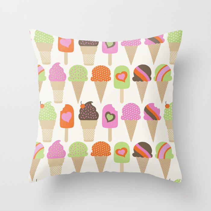 i love ice cream Throw Pillow Gallery Image 6