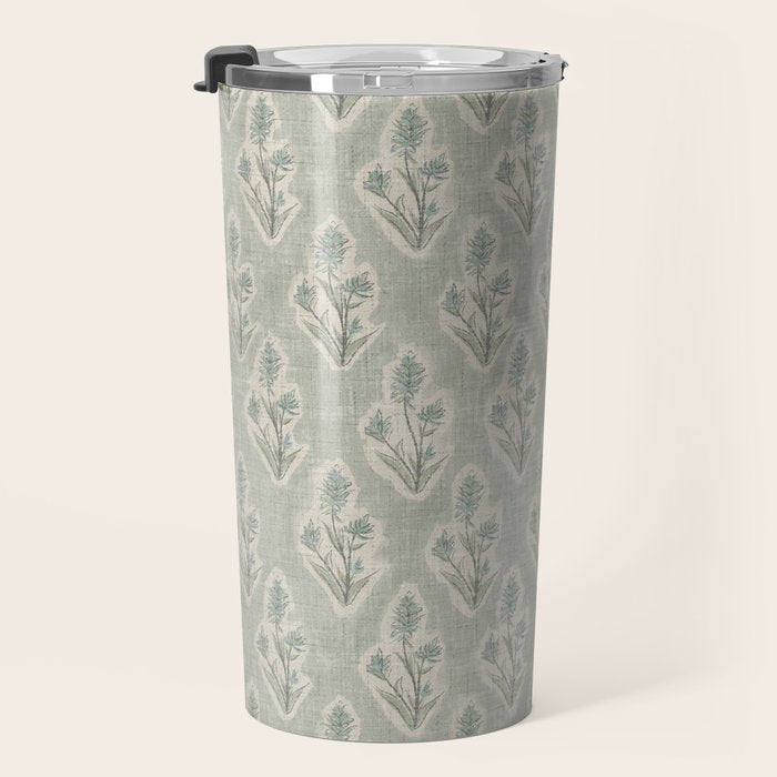 Indian Paintbrush - dusty light blue Travel Mug Gallery Image 3