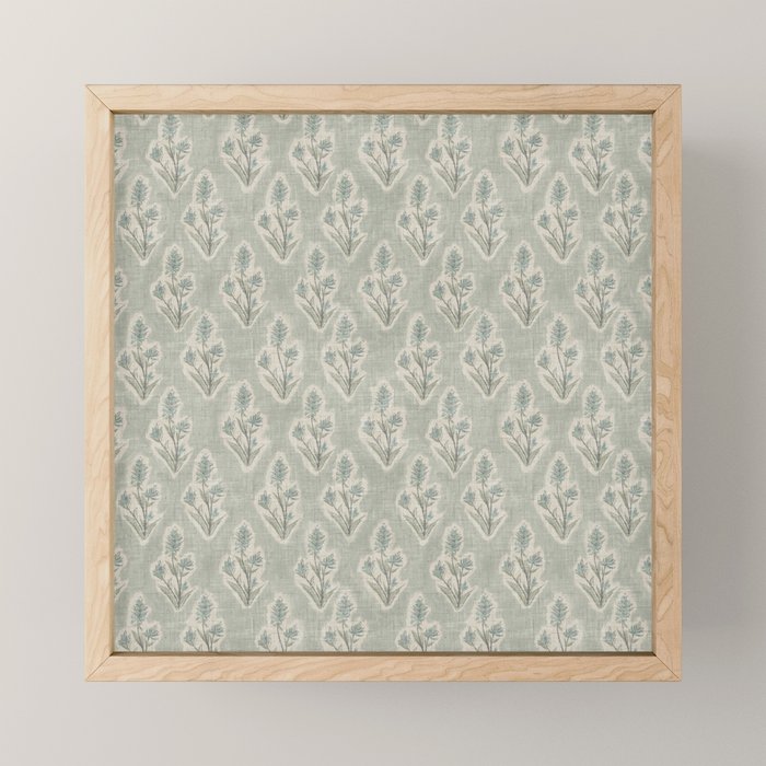 Indian Paintbrush - dusty light blue Mini Art Print Gallery Image 1