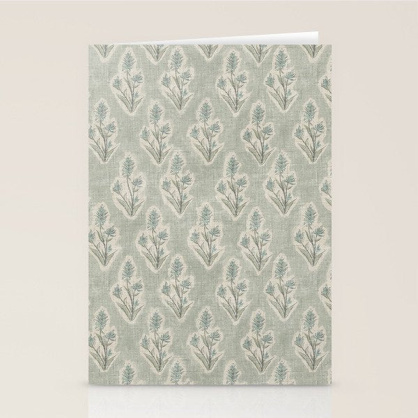 Indian Paintbrush - dusty light blue Stationery Card Gallery Image 2