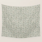 Indian Paintbrush - dusty light blue Wall Tapestry Gallery Image 4