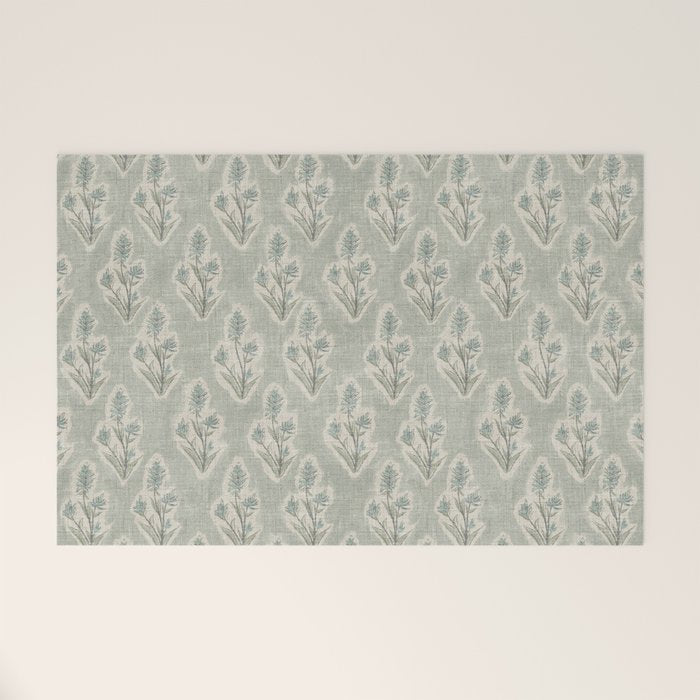 Indian Paintbrush - dusty light blue Welcome Mat Gallery Image 1