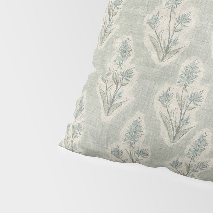 Indian Paintbrush - dusty light blue Pillow Sham Gallery Image 4