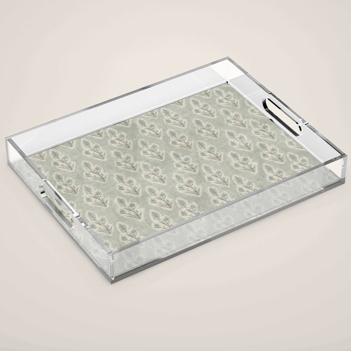 Indian Paintbrush - dusty light blue Acrylic Tray Gallery Image 1