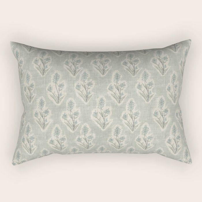 Indian Paintbrush - dusty light blue Rectangular Pillow Gallery Image 2