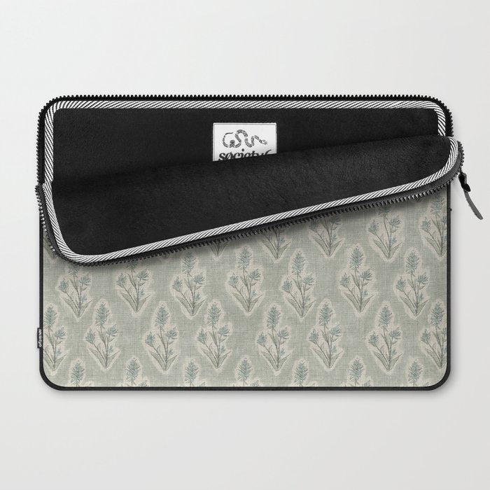 Indian Paintbrush - dusty light blue Laptop Sleeve Gallery Image 2