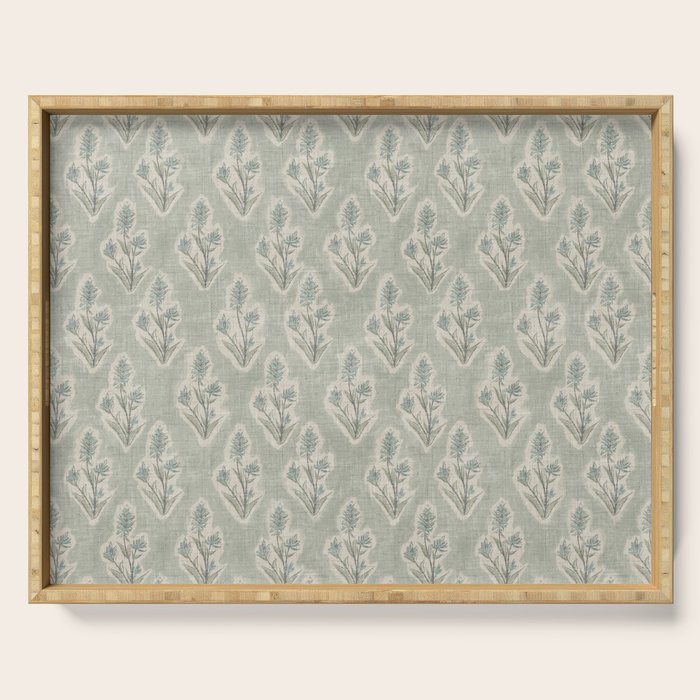 Indian Paintbrush - dusty light blue Serving Tray Gallery Image 1