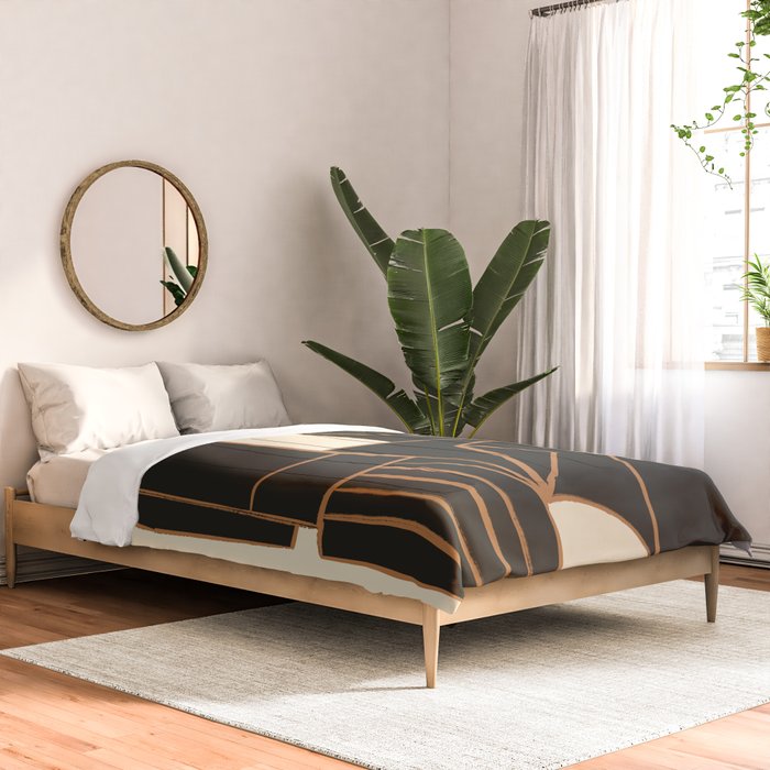 Abstract Line Shapes 10 Comforter Gallery Image 2