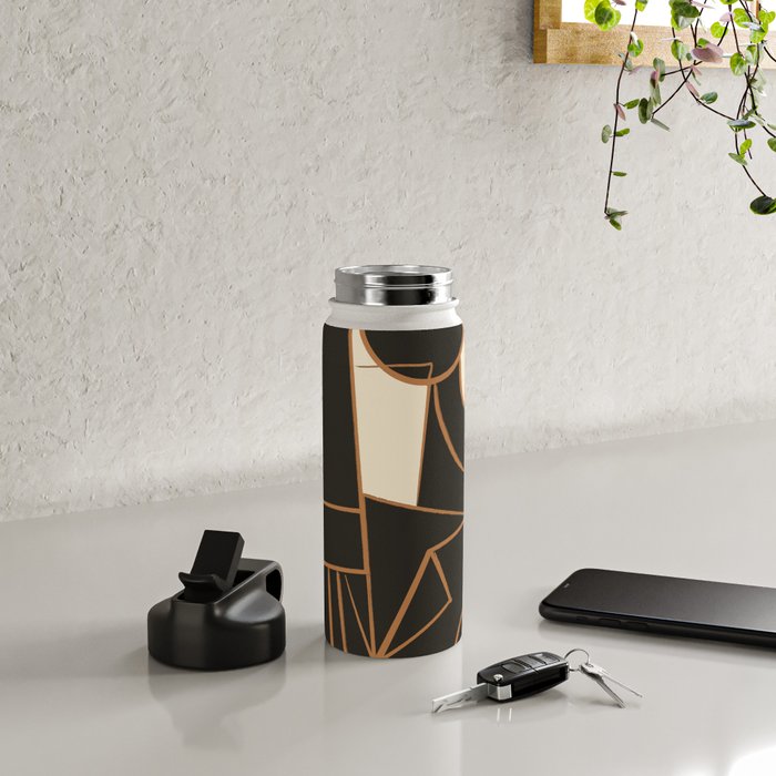 Abstract Line Shapes 10 Water Bottle Gallery Image 4