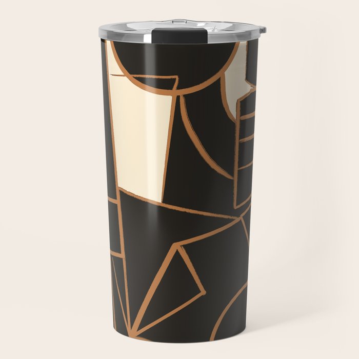 Abstract Line Shapes 10 Travel Mug Gallery Image 1
