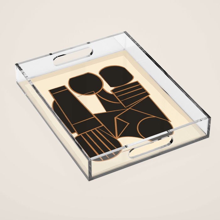 Abstract Line Shapes 10 Acrylic Tray Gallery Image 1