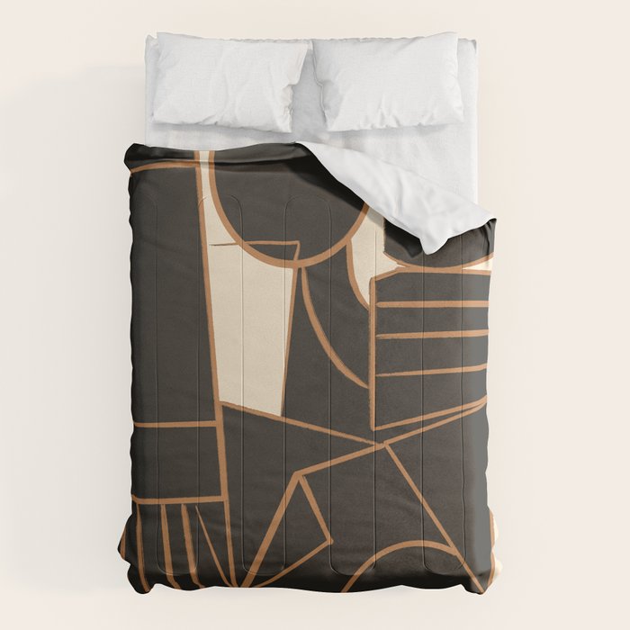 Abstract Line Shapes 10 Comforter Gallery Image 6