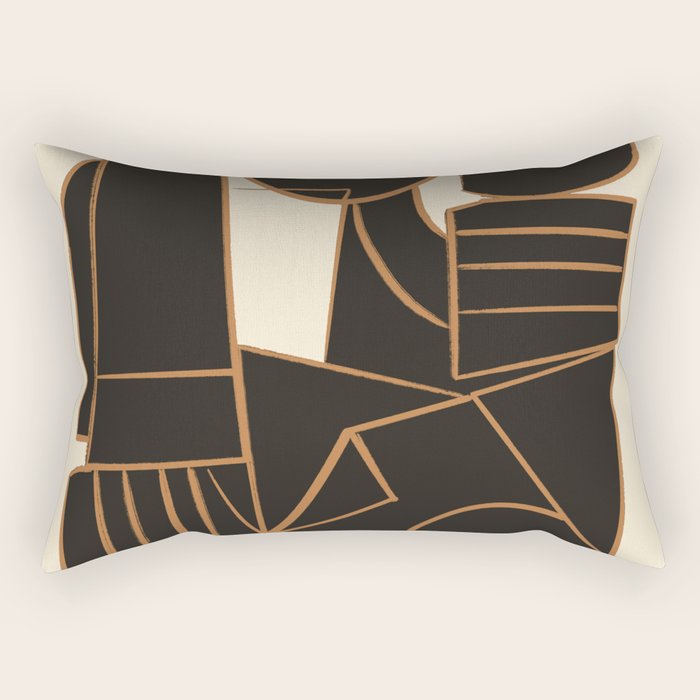 Abstract Line Shapes 10 Rectangular Pillow Gallery Image 2