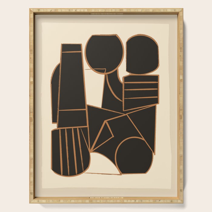 Abstract Line Shapes 10 Serving Tray Gallery Image 1