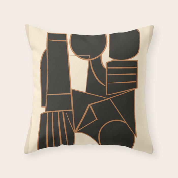 Abstract Line Shapes 10 Throw Pillow Gallery Image 6