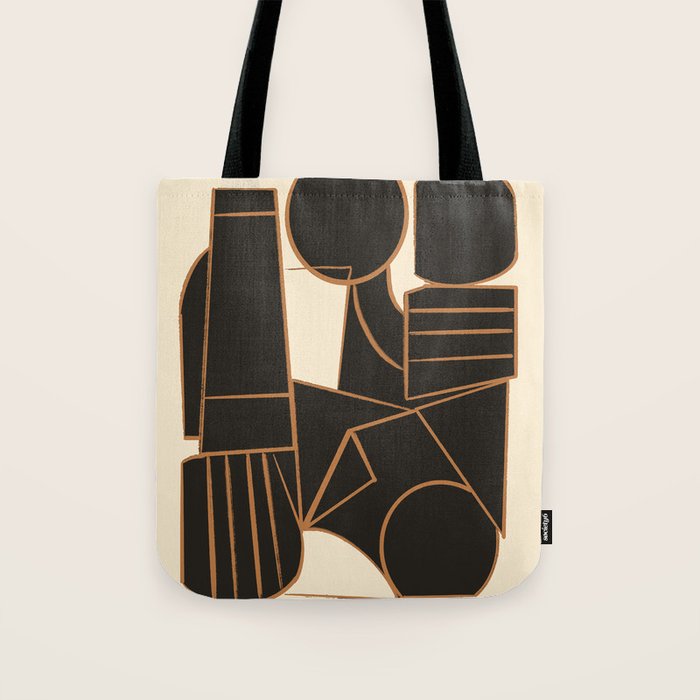 Abstract Line Shapes 10 Tote Bag Gallery Image 1