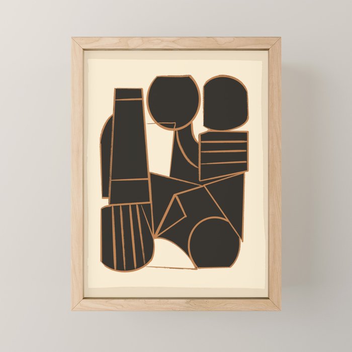 Abstract Line Shapes 10 Mini Art Print Gallery Image 1